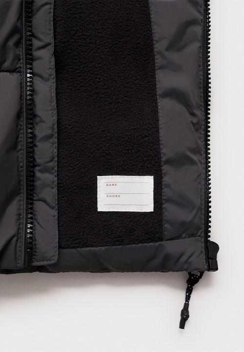 MANGO - Puffer coat america - charcoal