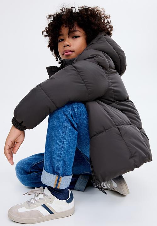 MANGO - Puffer coat america - charcoal