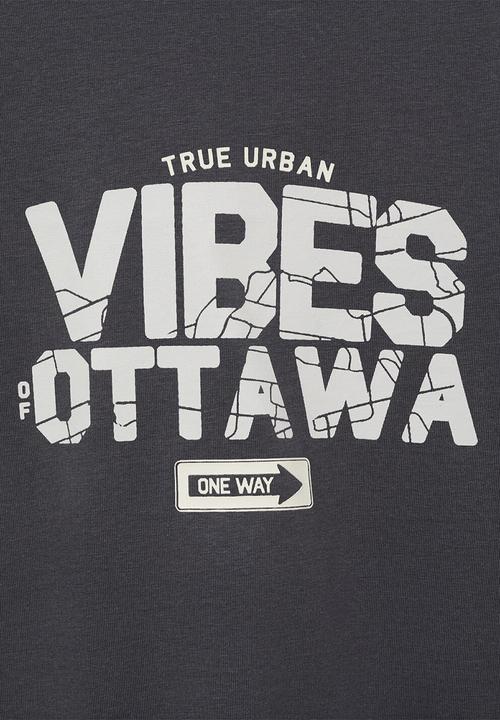 MANGO - T-shirt utah1 - charcoal