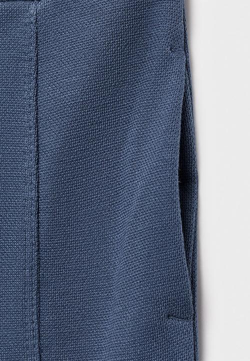 MANGO - Joggers piqueset - dark blue