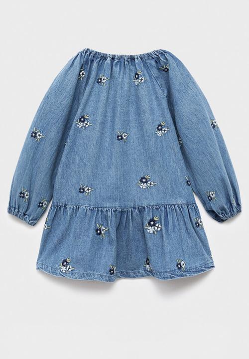 MANGO - Dress one - open blue