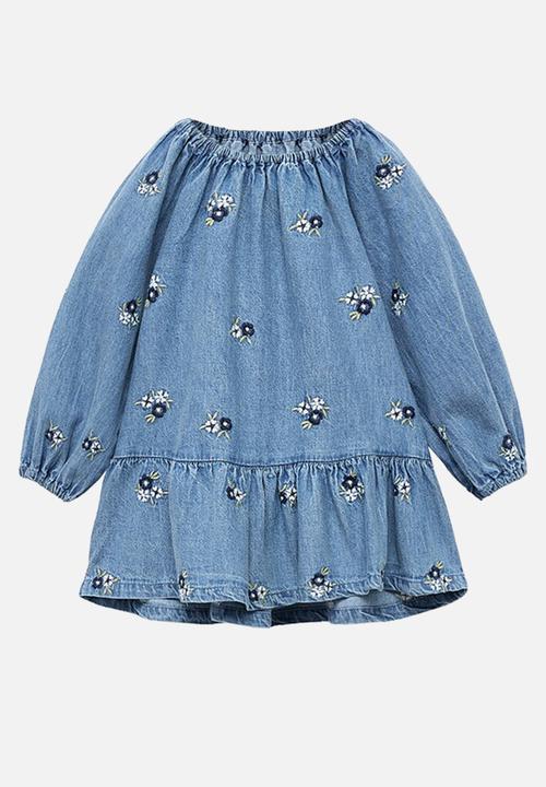 MANGO - Dress one - open blue