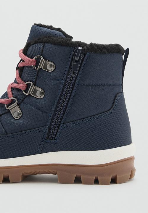 MANGO - Neo lace up boots-blue