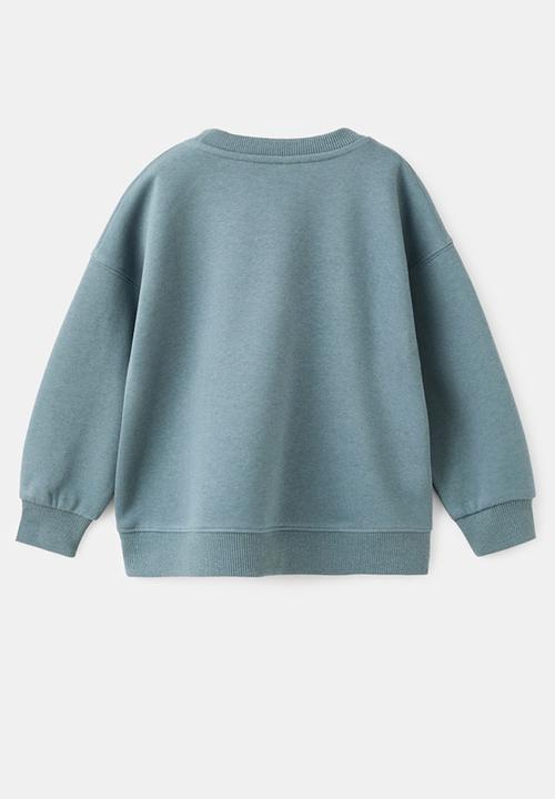MANGO - Sweatshirt WELCOME - Turquoise / Aqua