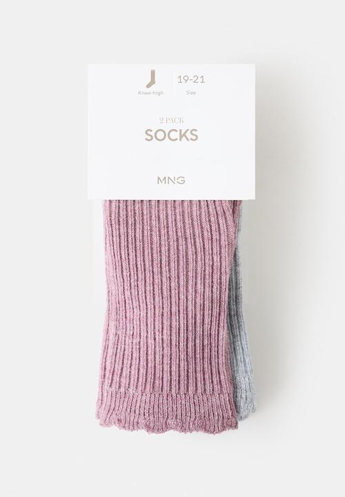 MANGO - Socks RIBLONGB - Medium Purple