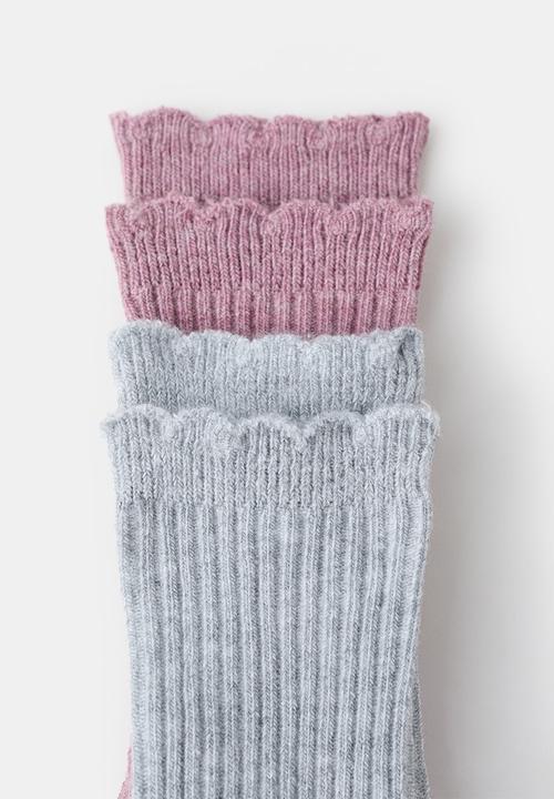 MANGO - Socks RIBLONGB - Medium Purple