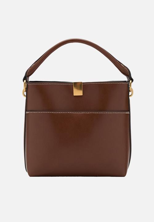 MANGO - Dani bucket bag-brown