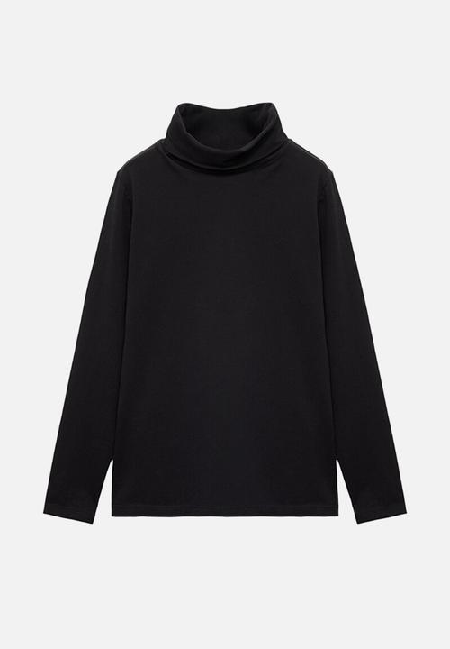MANGO - T-shirt turbo - black