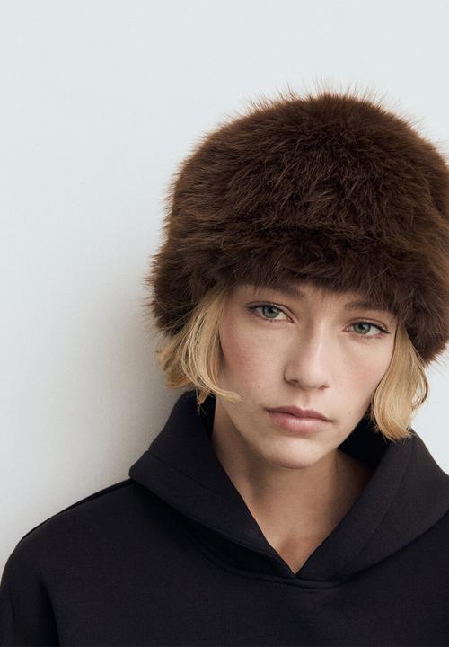 MANGO - Lyona hat-dark brown