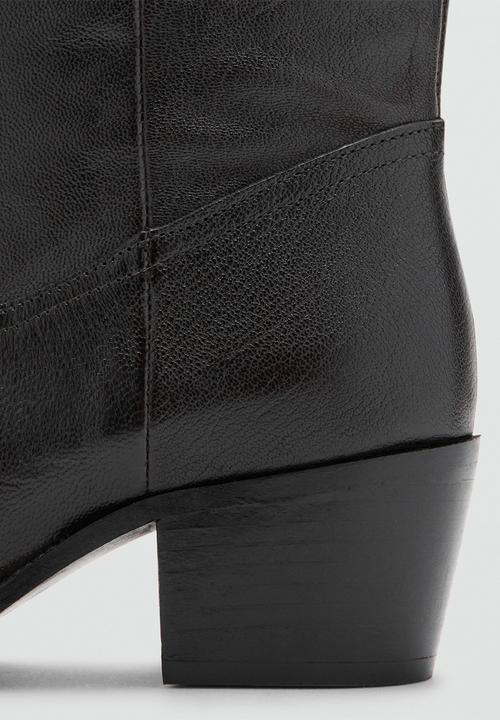 MANGO - Candela leather boot - dark brown