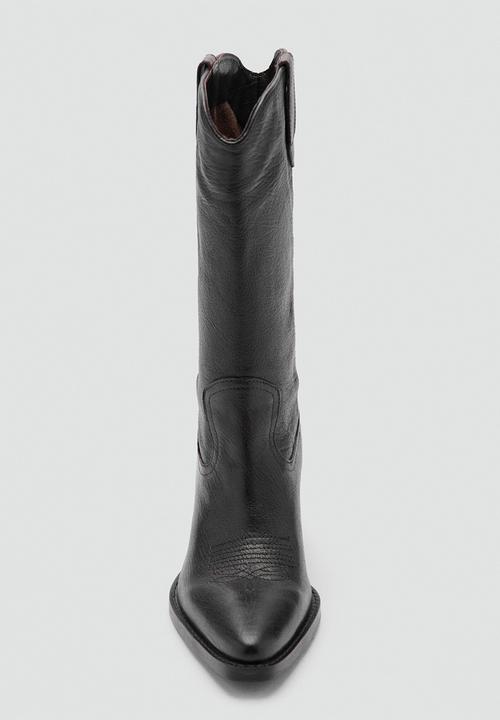 MANGO - Candela leather boot - dark brown