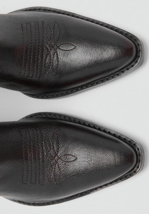 MANGO - Candela leather boot - dark brown