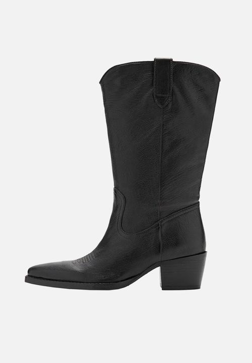 MANGO - Candela leather boot - dark brown