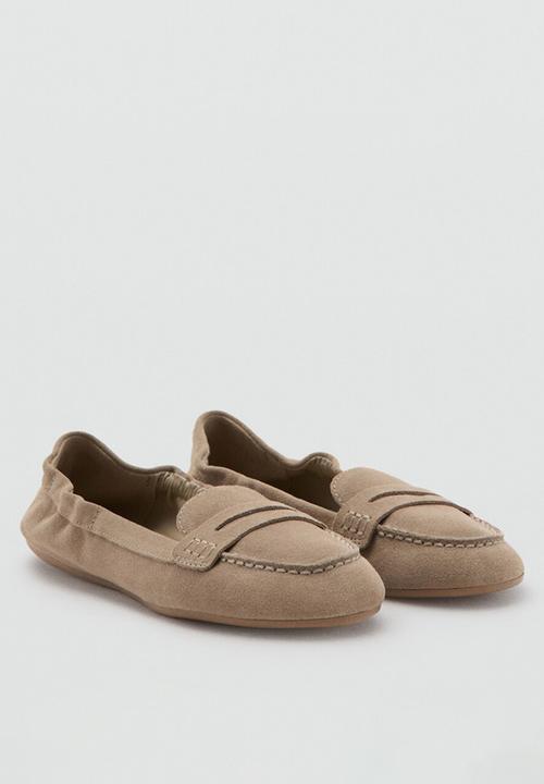 MANGO - Dancing suede loafer - light/pastel brown