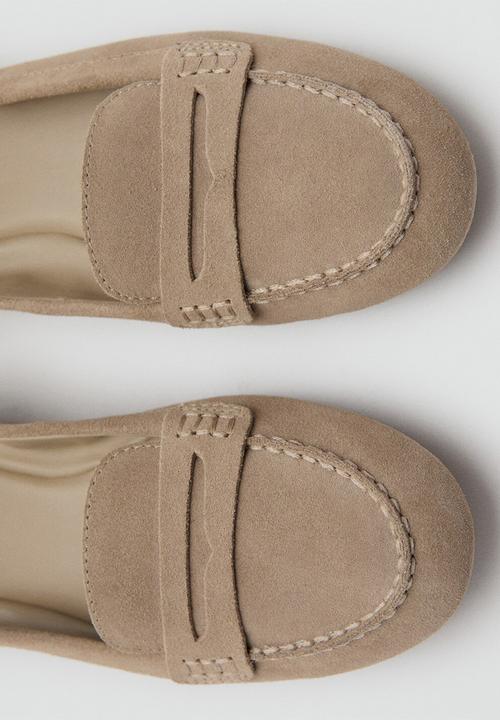 MANGO - Dancing suede loafer - light/pastel brown