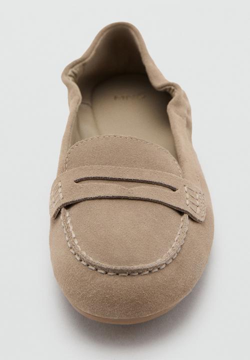 MANGO - Dancing suede loafer - light/pastel brown