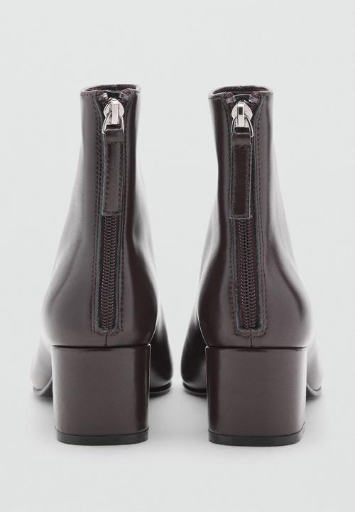 MANGO - Claro leather boot - dark brown