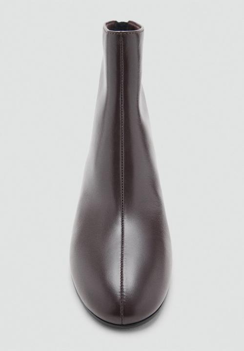 MANGO - Claro leather boot - dark brown