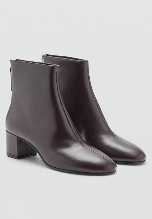 MANGO - Claro leather boot - dark brown