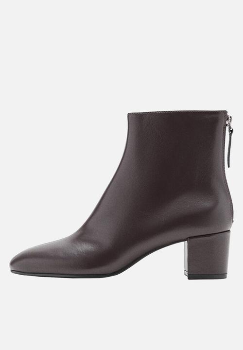 MANGO - Claro leather boot - dark brown