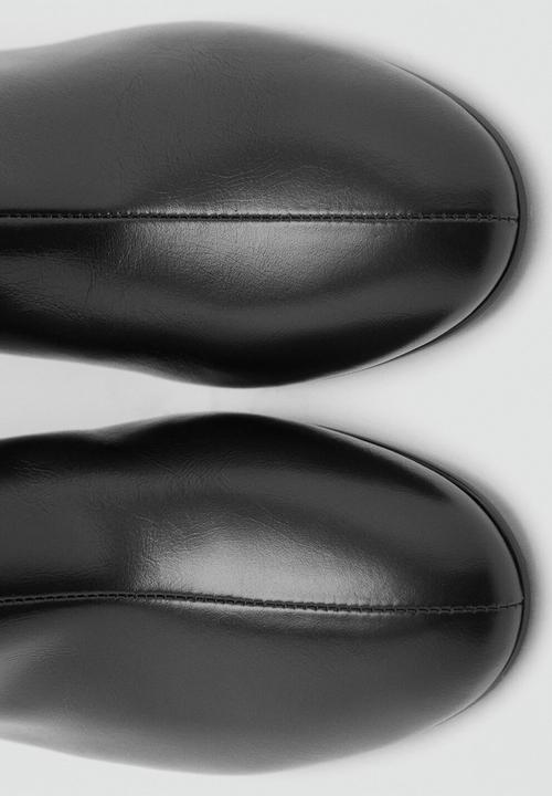 MANGO - Claro leather boot - black