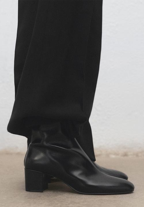 MANGO - Claro leather boot - black