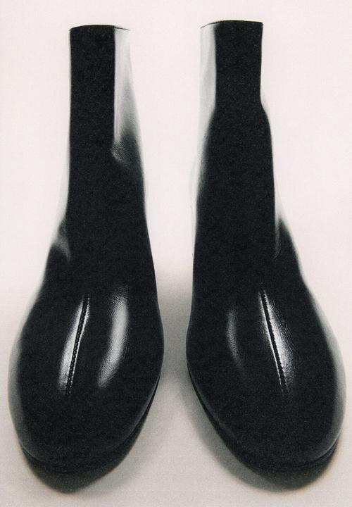 MANGO - Claro leather boot - black