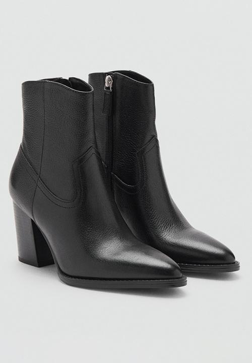 MANGO - Aris leather boot - black