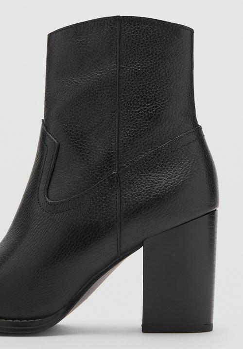 MANGO - Aris leather boot - black