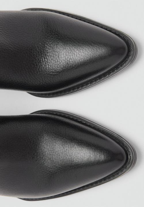 MANGO - Aris leather boot - black