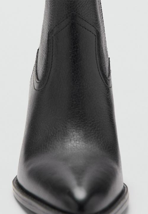 MANGO - Aris leather boot - black