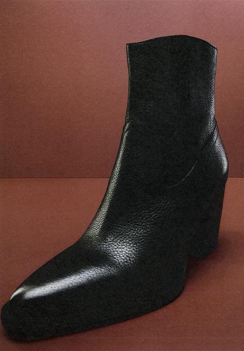 MANGO - Aris leather boot - black