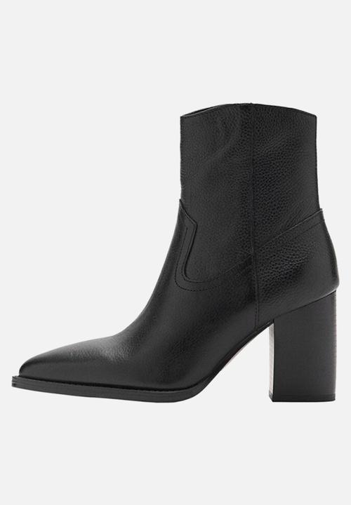 MANGO - Aris leather boot - black