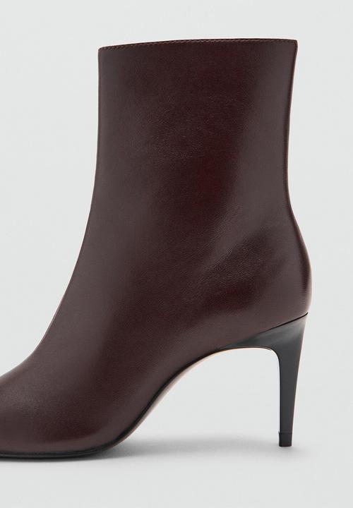 MANGO - Katerina leather boot - dark brown