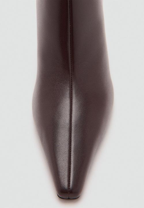 MANGO - Katerina leather boot - dark brown
