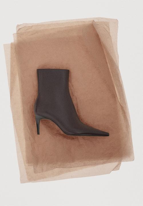 MANGO - Katerina leather boot - dark brown