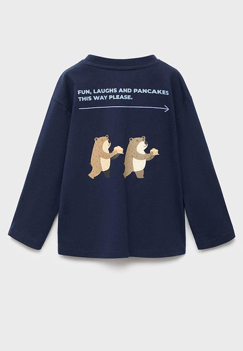 MANGO - T-shirt enroute - navy