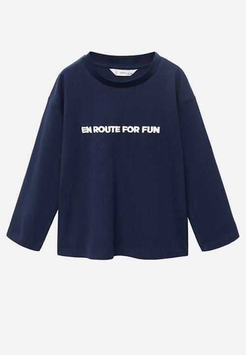 MANGO - T-shirt enroute - navy