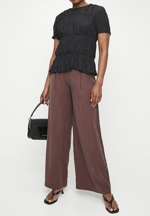 edit - Crushed blouse - black