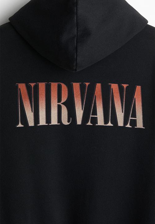 H&M - Loose fit hoodie - black nirvana