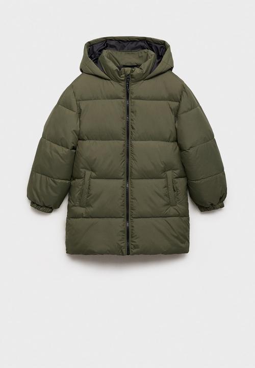 MANGO - Puffer coat amerlong - beige & khaki