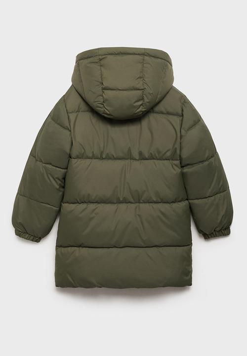 MANGO - Puffer coat amerlong - beige & khaki