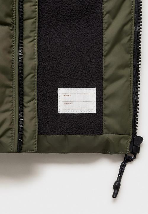 MANGO - Puffer coat amerlong - beige & khaki