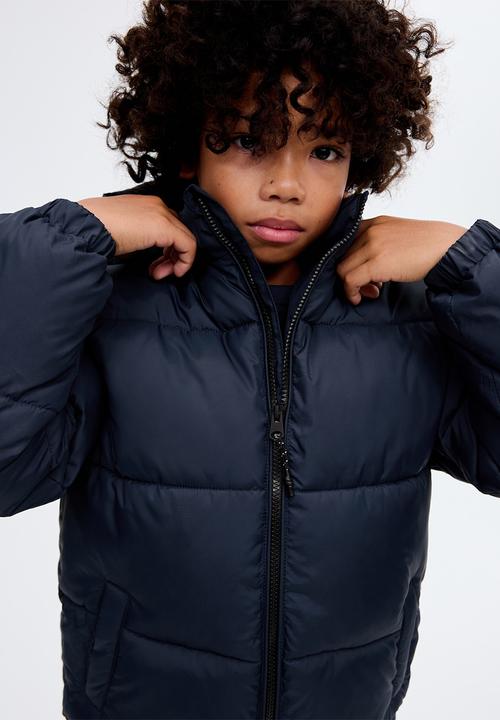 MANGO - Puffer coat amerlong - navy