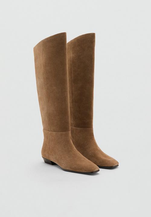 MANGO - Soria suede boot - light/pastel brown