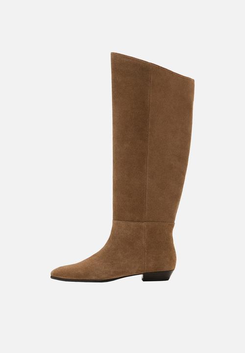 MANGO - Soria suede boot - light/pastel brown