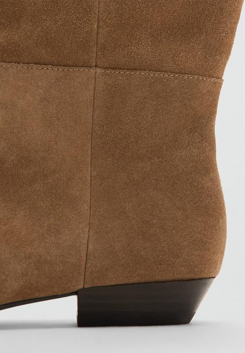 MANGO - Soria suede boot - light/pastel brown