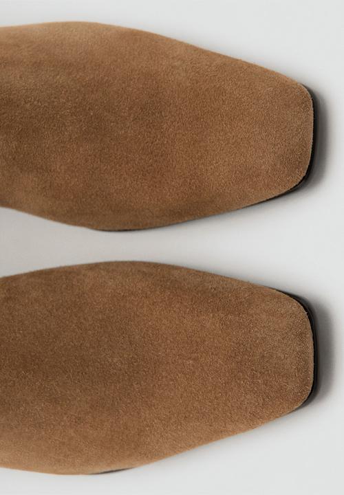 MANGO - Soria suede boot - light/pastel brown