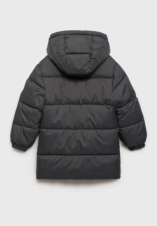 MANGO - Puffer coat amerlong - charcoal