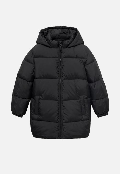 MANGO - Puffer coat amerlong - black